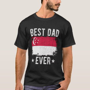 Camiseta Melhor Pai de Singapura Sinalizador Melhor Pai de 