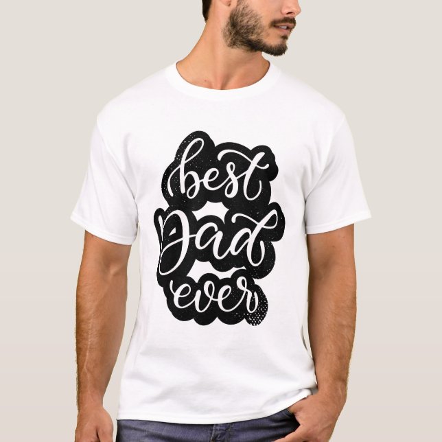 Camiseta Melhor Pai de Texto Simples Nunca Ofertas Únicas p (Frente)