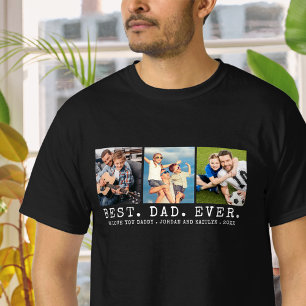 Camiseta Melhor PAI DE TODOS 3 Fotos Personalizadas Persona