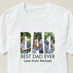 Camiseta Melhor Pai de Todos Carta Foto