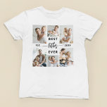 Camiseta Melhor Pai de Todos - Colagem de Fotos do Dia de o<br><div class="desc">Celebre seu pai com o Dia de os pais T-Shirt Collage do "Melhor Padre Nunca", uma mistura perfeita de sentimento e estilo. Esta camiseta personalizada apresenta uma bela colagem de fotos, permitindo que você exiba memórias prezadas e momentos especiais passados com seu pai. A colagem rodeia a sentida mensagem "Melhor...</div>