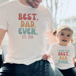 Camiseta Melhor Pai de Todos Fonte Retro Vintage Dia dos Pa