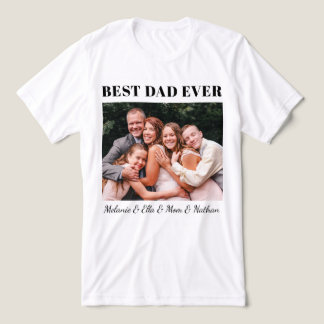 Camiseta Melhor Pai de Todos Foto de Abraço da Família Tota