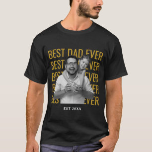 Camiseta Melhor Pai de Todos Foto Vintage Dia dos Pais Pers