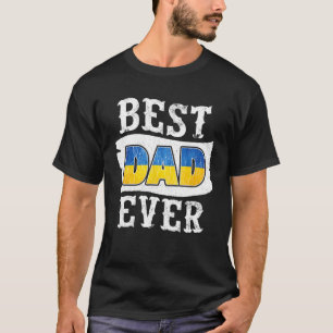 Camiseta Melhor Pai de Todos o Dia dos Pais Bandeira Ucrani