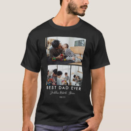 Camiseta MELHOR PAI DE TODOS OS MOMENTOS | Colagem de Fotog