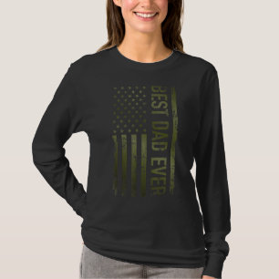 Camiseta Melhor Pai de Todos os Tempos Bandeira Camuflada M