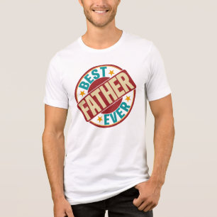 Camiseta Melhor Pai de Todos os Tempos Carimbo Distressed P