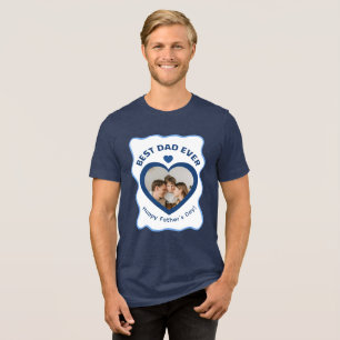 Camiseta Melhor Pai de Todos os Tempos Cartão de Foto com C