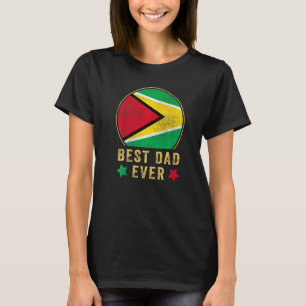 Camiseta Melhor Pai de Todos os Tempos Homem Pai Guianês Pa