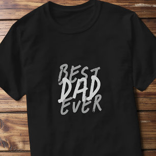 Camiseta Melhor Pai de Todos os Tempos Moderno Grunge Branc