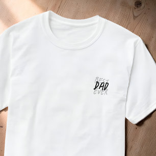 Camiseta Melhor Pai de Todos os Tempos Moderno Preto e Cinz
