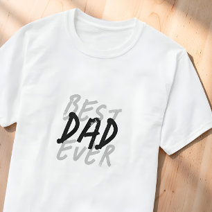 Camiseta Melhor Pai de Todos os Tempos Moderno Preto e Cinz