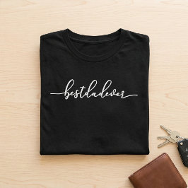 Camiseta Melhor Pai de Todos os Tempos Tipografia de Rótulo