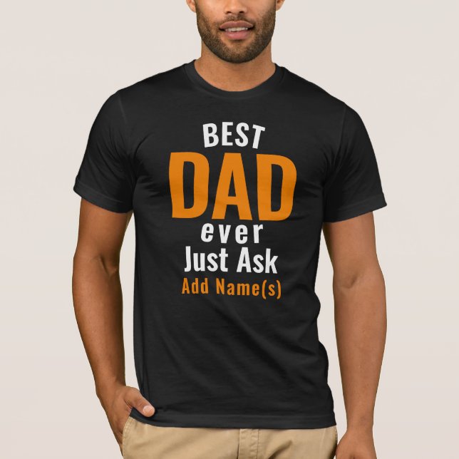 Camiseta Melhor Pai de Todos. Personalize (Frente)
