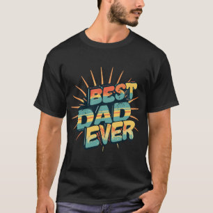 Camiseta Melhor Pai de Todos Pôr do sol retrô vintage