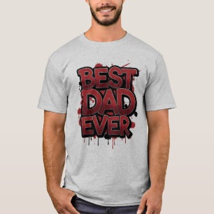 Camiseta Melhor Pai de Todos Projeto de Arte de Rua Grafite