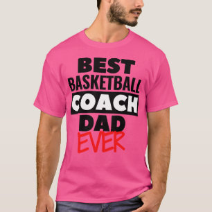 Camiseta Melhor Pai de treinador de basquetebol