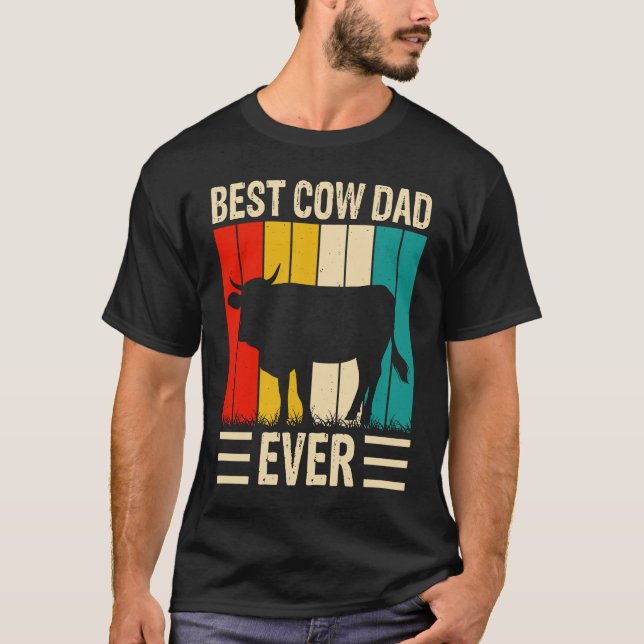 Camiseta Melhor Pai de Vaca de Todos os Tempos 2 (Frente)
