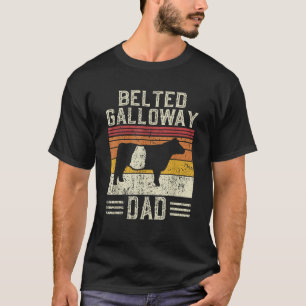 Camiseta Melhor Pai de Vaca Homens Vintage Cintos de Gado B