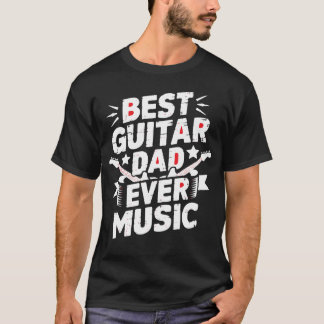 Camiseta Melhor Pai de Violão - Engraçado Tee Música para R