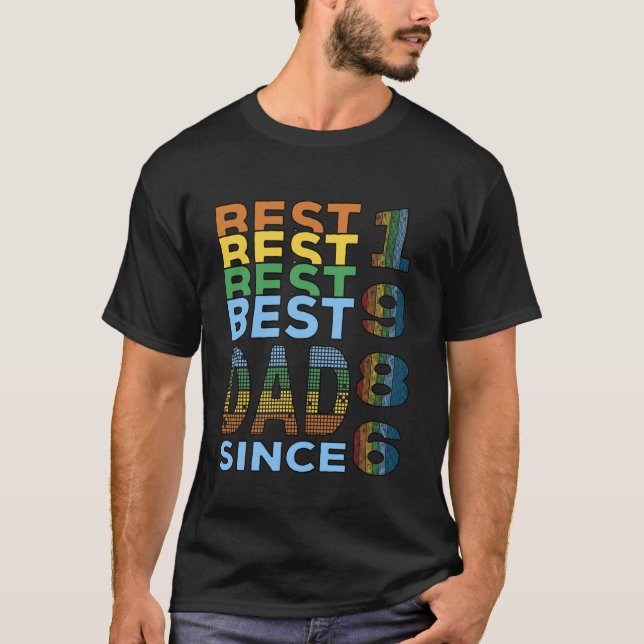 Camiseta Melhor Pai Desde 1986 Dia dos Pais (Frente)