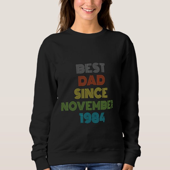 Camiseta Melhor Pai Desde Novembro de 1984 Presente Fixe (Frente)