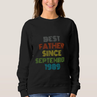 Camiseta Melhor Pai desde setembro de 1989 Presente Legal