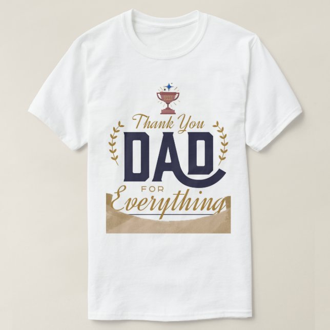 Camiseta Melhor Pai – Design de Agradecimento (Frente do Design)