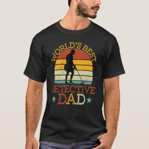 Camiseta Melhor Pai Detetive Retro Metal Detecting Det