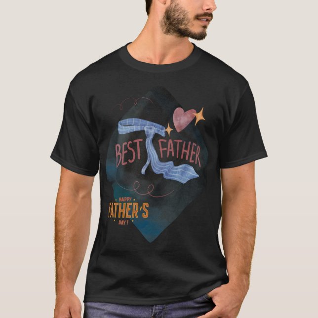 Camiseta Melhor Pai - Dia de os pais Negrito e Na moda (Frente)
