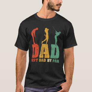 Camiseta Melhor Pai Do Estilo De Vintagem Do Par Golfer Pai