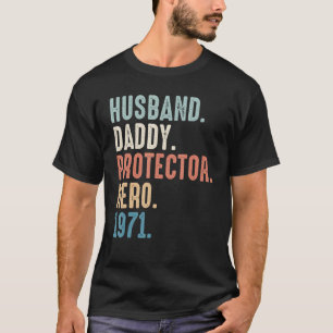 Camiseta Melhor Pai Do Herói Do Pai Para Marido Desde 1971