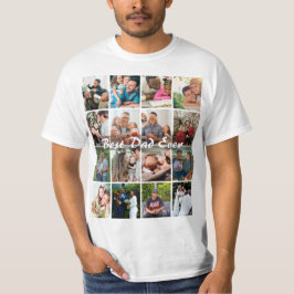 Camiseta Melhor Pai do Mundo 16 Colagem de Fotos Personaliz