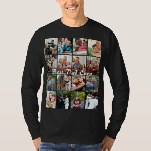 Camiseta Melhor Pai do Mundo 16 Colagem de Fotos Personaliz