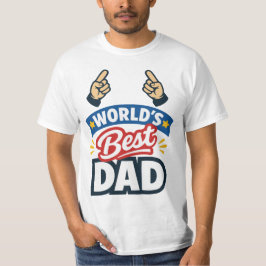 Camiseta Melhor Pai do Mundo Apontando Dedos