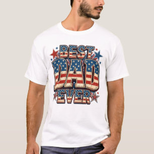 Camiseta Melhor Pai do Mundo EUA design moderno