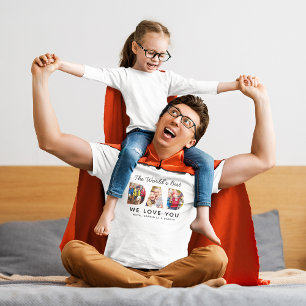 Camiseta Melhor Pai do Mundo Foto Nós Amamos Você Masculino