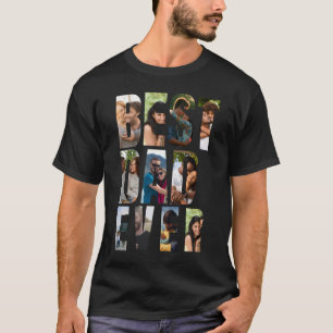 Camiseta Melhor Pai do Mundo Modelo de Colagem de Fotos P