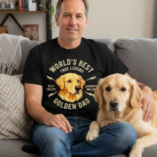 Camiseta Melhor Pai do Mundo para Golden Retriever