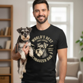 Camiseta Melhor Pai do Mundo para Schnauzer Verdadeira Lend