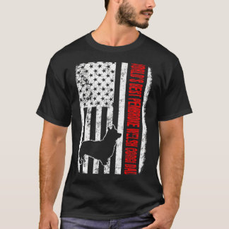Camiseta Melhor Pai do Mundo Pembroke Welsh Corgi Bandeira