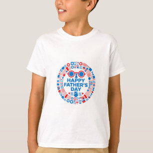 Camiseta Melhor Pai do Mundo Presente Gráfico Azul e Vermel