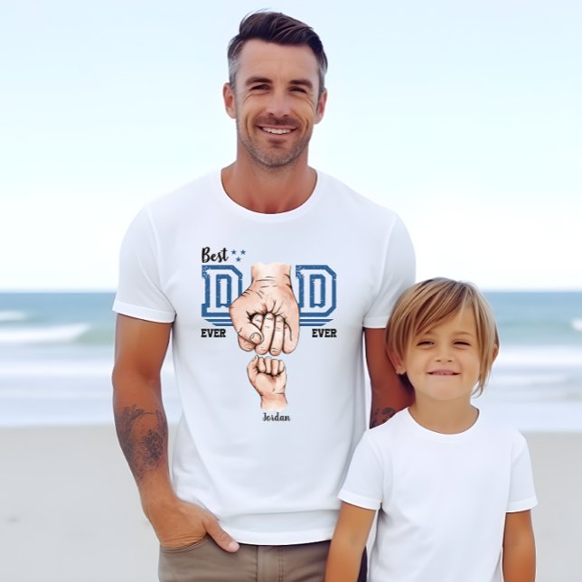 Camiseta Melhor Pai do Mundo Punho Cerrado - Nome  (Criador carregado)