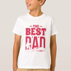 Camiseta Melhor Pai do Mundo – Silhueta de Pai e Filho Surf
