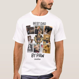 Camiseta Melhor Pai Do Paw Personalizado 9 Colagem De Fotog