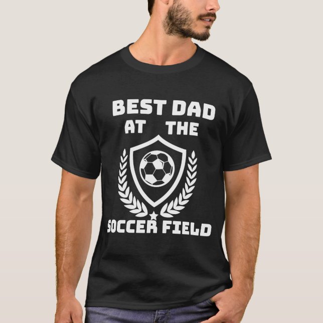 Camiseta Melhor Pai Do Soccer Field Soccer Laur (Frente)