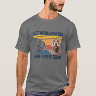 Camiseta Melhor Pai Do Weimaraner Já Vintage Cristo Do Dia
