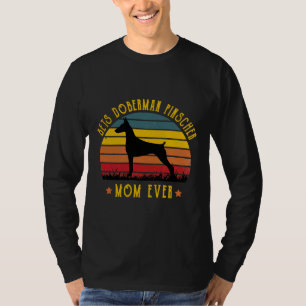 Camiseta Melhor Pai Doberman Pinscher Engraçado Mãe Gráfico