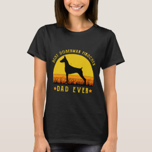 Camiseta Melhor Pai Doberman Pinscher Gráfico De Pai Engraç